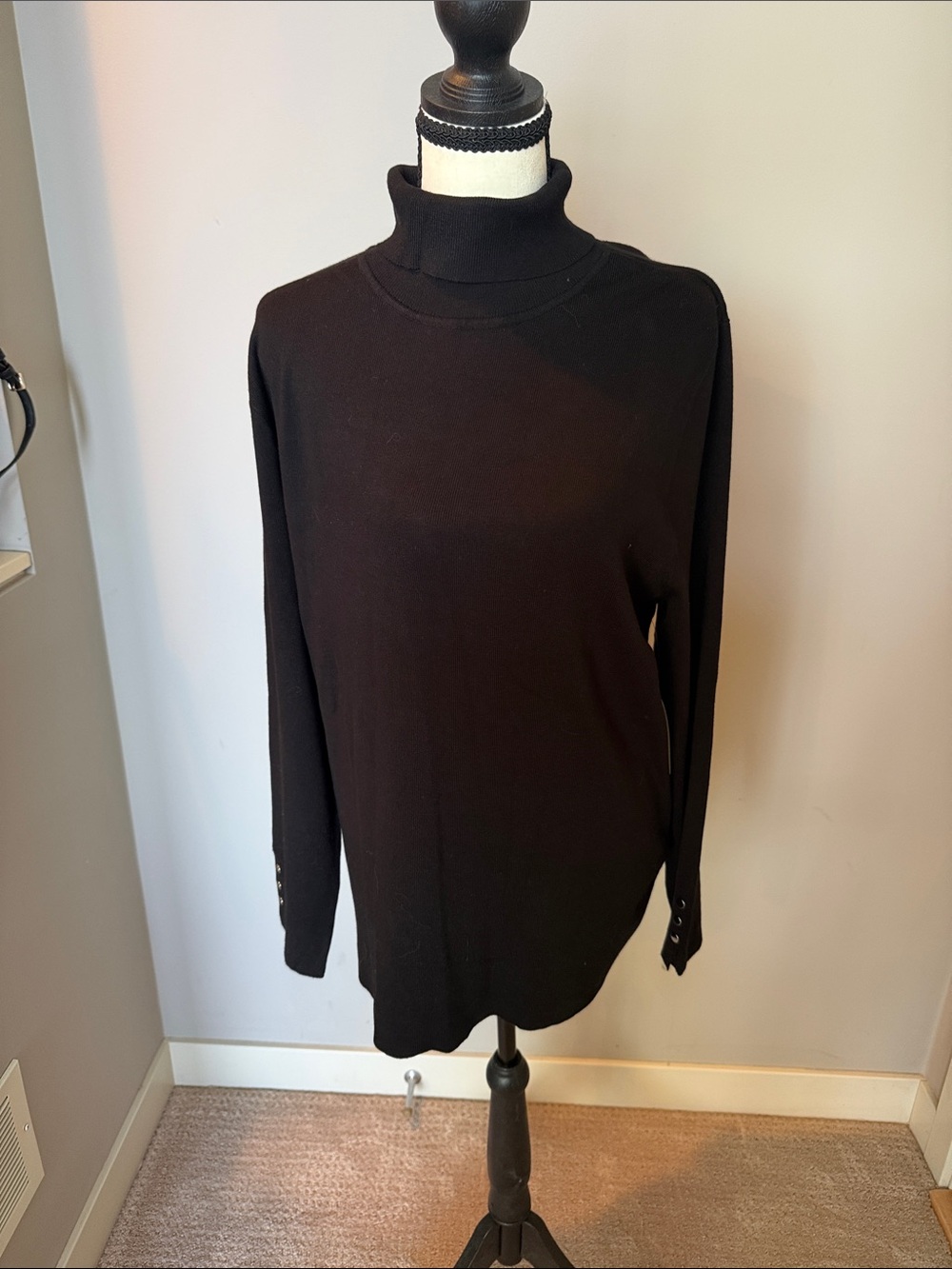Chico's Black Turtleneck Sweater